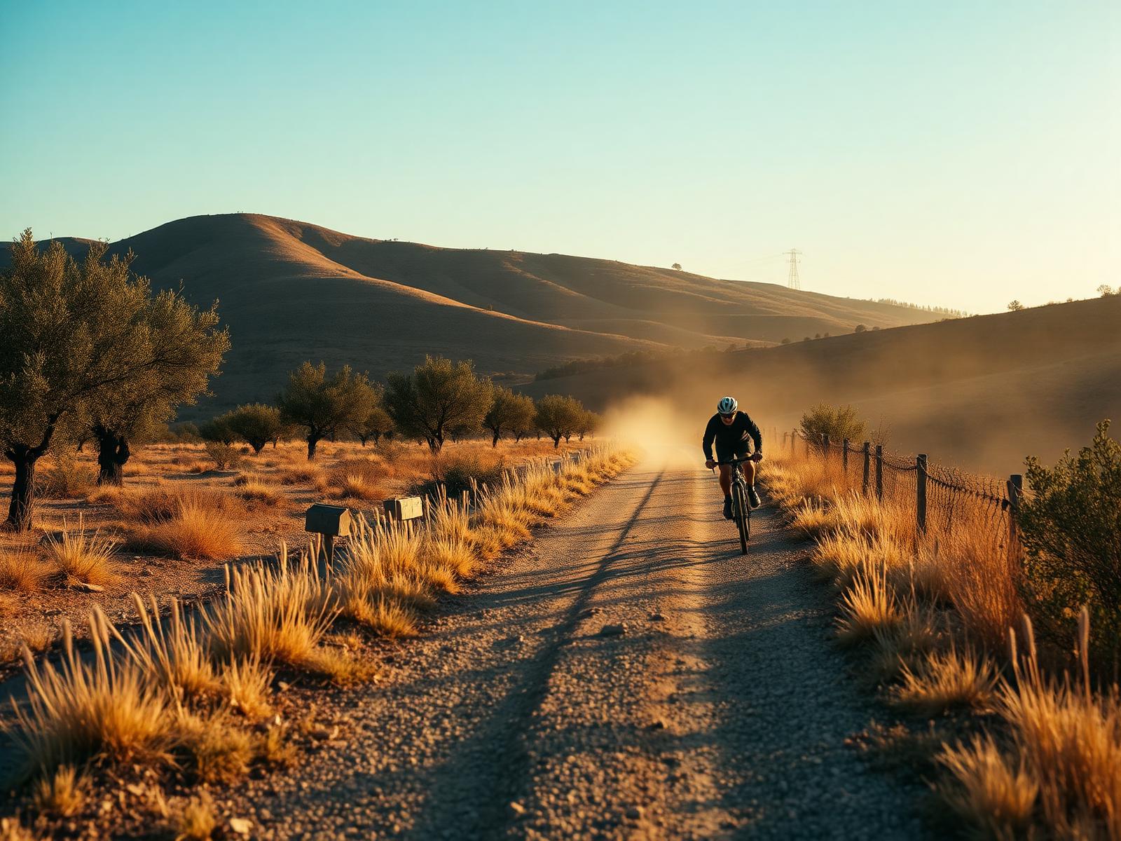 Gravel road through Andalusia